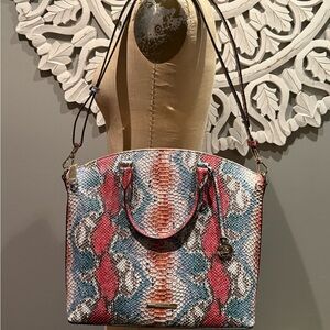 Brahmin bag Duxbury Satchel Multi all over snake bag only!